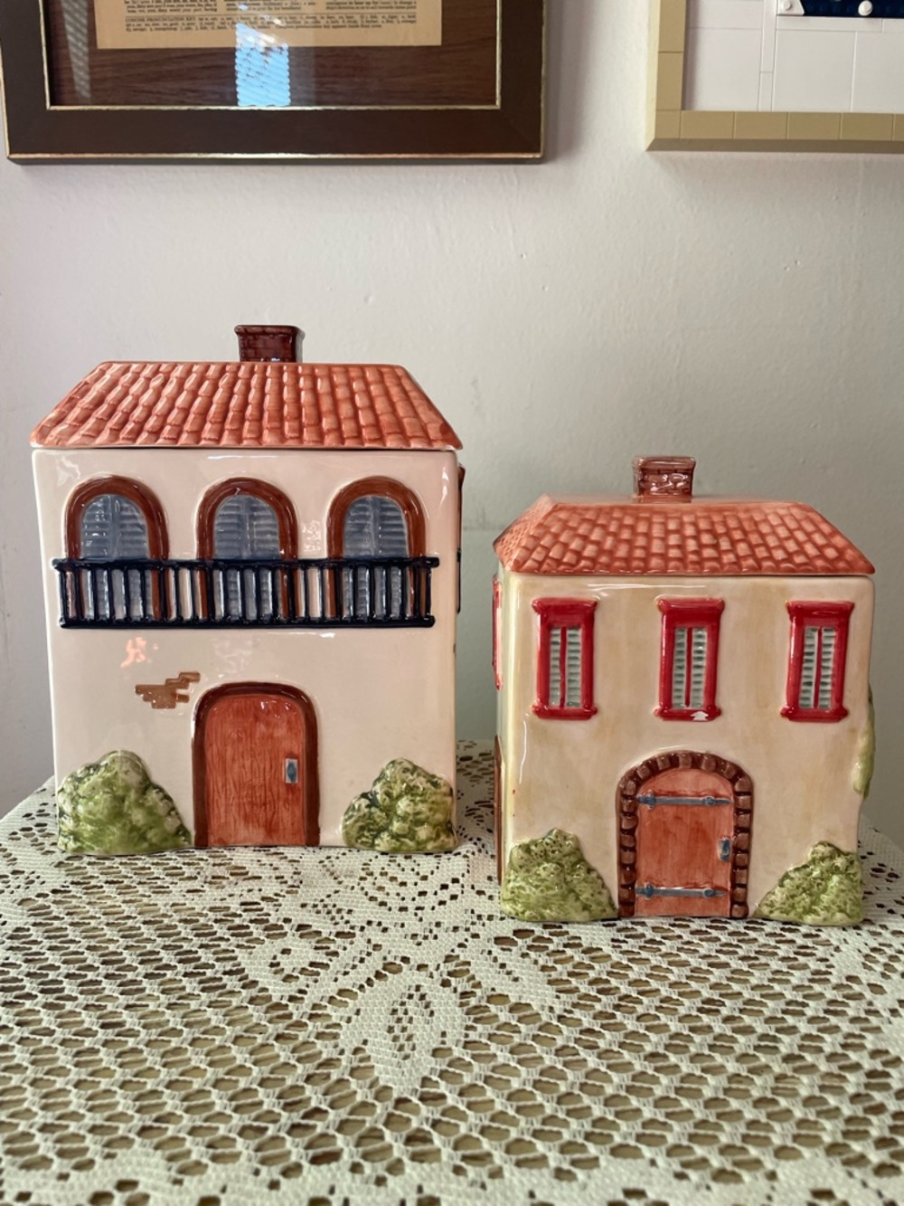 American Atelier Tuscany Village Kitchen Storage Canister Set of 2